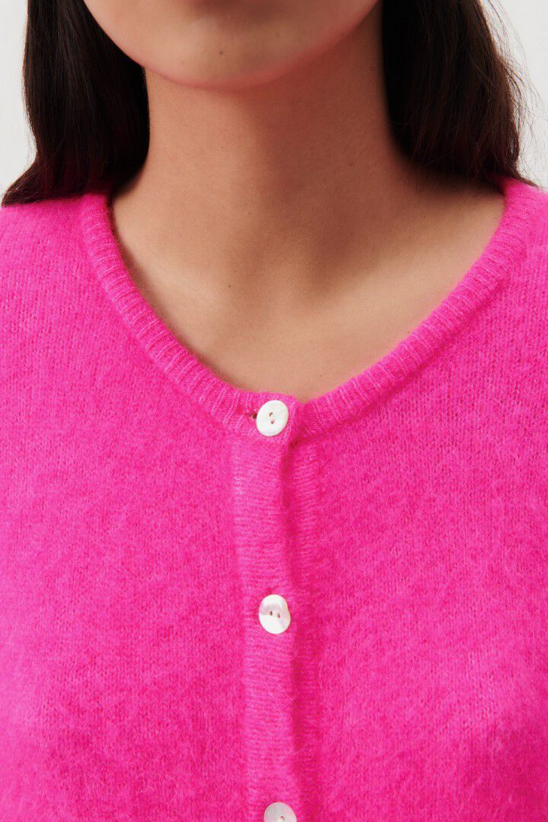 Vitow Cardigan Neon Pink Melange