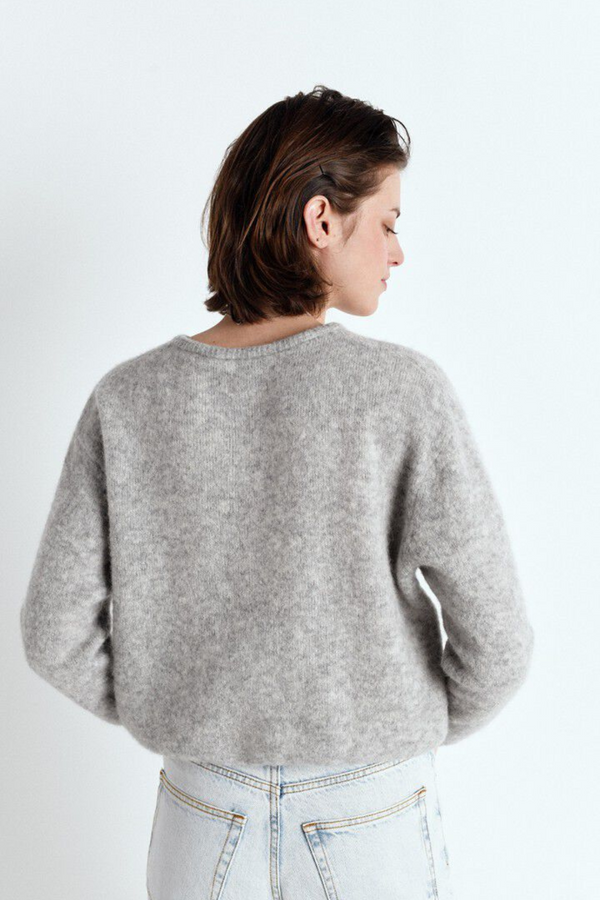 Vitow Cardigan Light Grey Melange