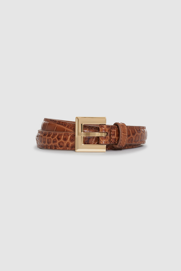 Nicola Belt Embossed Brown