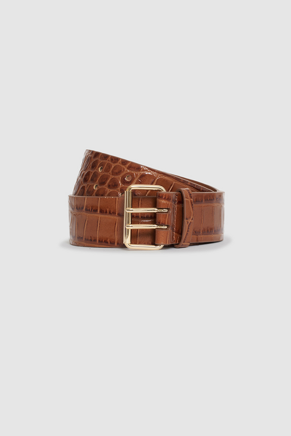 Mila Belt Embossed Brown