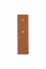 Double-Sided Pebble Leather Belt White/Tan/Gold