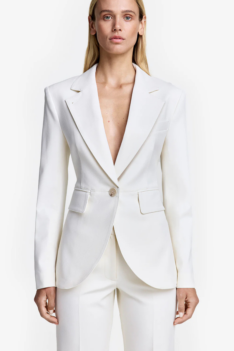 Seamed Blazer Chalk