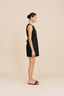 Emma Button Down Mini Dress Black