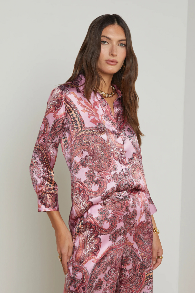 Dani Silk Blouse Mauve Multi French Paisley