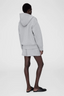 Bond Zip Up Hoodie Framed Monogram Heather Grey