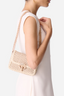 Small Braided Leather Moon Bag Beige/ Ivory