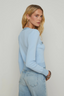 Taya V-Neck Cardigan Blue Fog Lurex/ Nickel