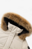 Fur Trimmed Puffer Jacket Beige