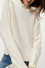 High Neck Jumper Off White