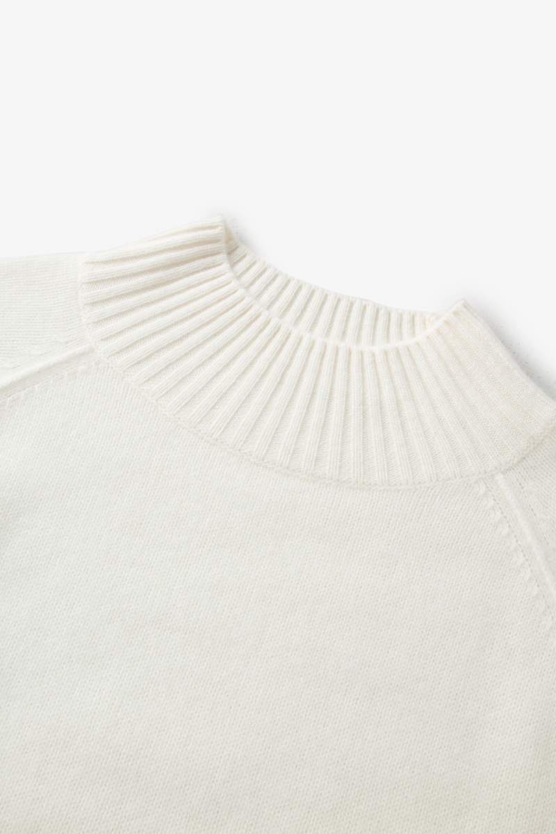 High Neck Jumper Off White