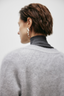 V Neck Pure Cashmere Cardigan Light Grey