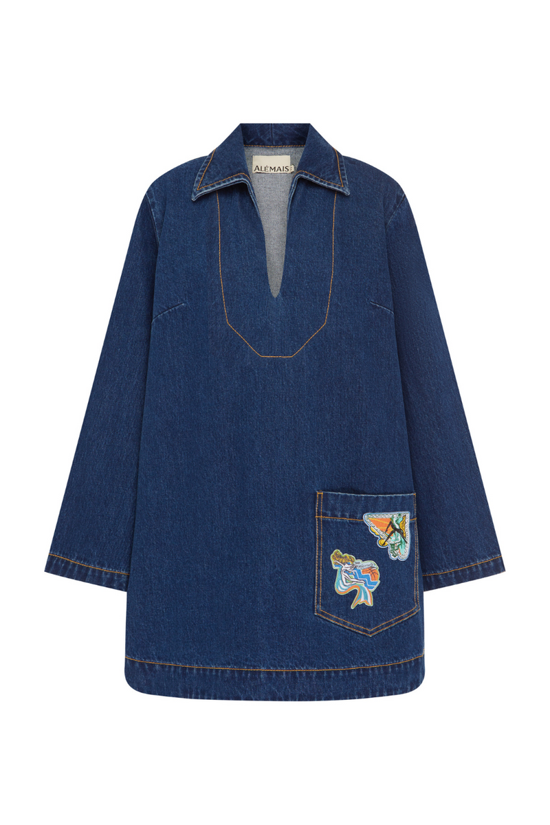 Speedy Denim Mini Dress Indigo