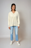 Cooper V Neck Cashmere Jumper Cream