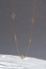 Aura Necklace Gold + Chrome Diopside