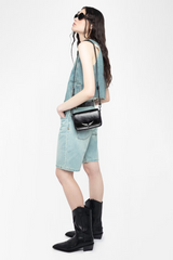 Le Zazi Vintage Patent Bag Black