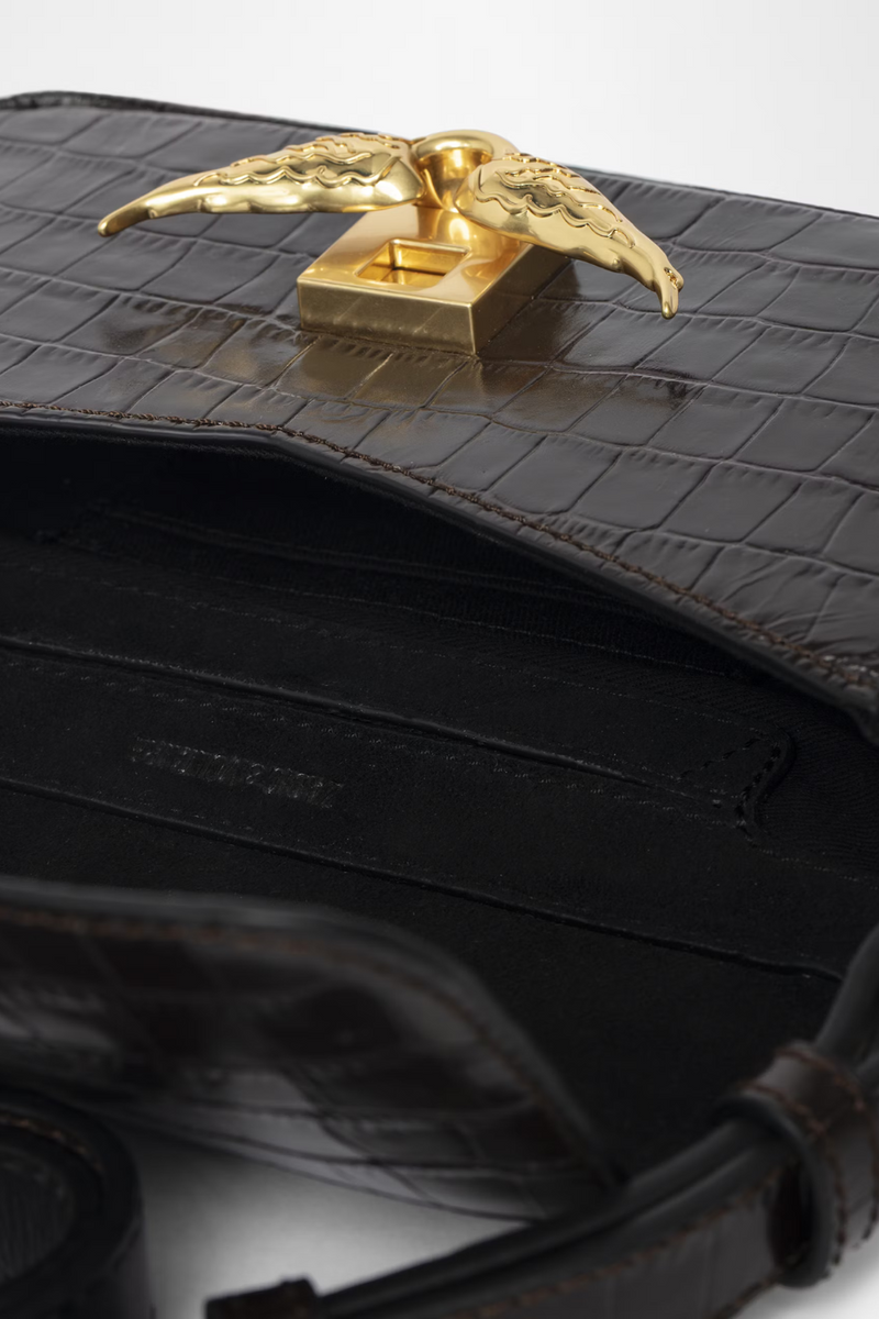 Le Zazi Embossed Croco Wood