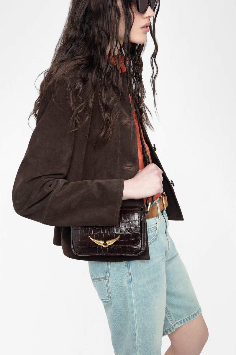 Le Zazi Embossed Croco Wood