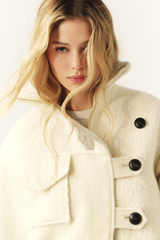 Dora Short Coat Ecru