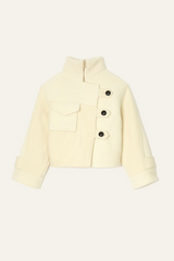 Dora Short Coat Ecru