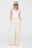 Nicola Belt Bone Crinkled Patent