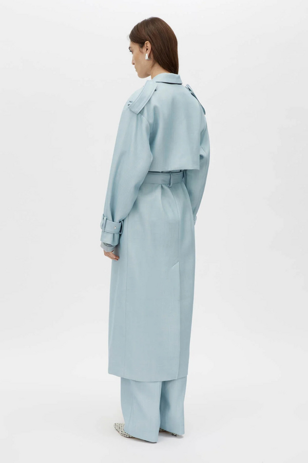Gehry Trench Coat Chalky Blue