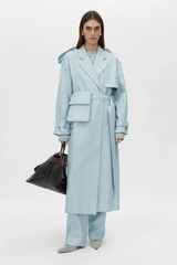Gehry Trench Coat Chalky Blue