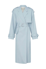 Gehry Trench Coat Chalky Blue
