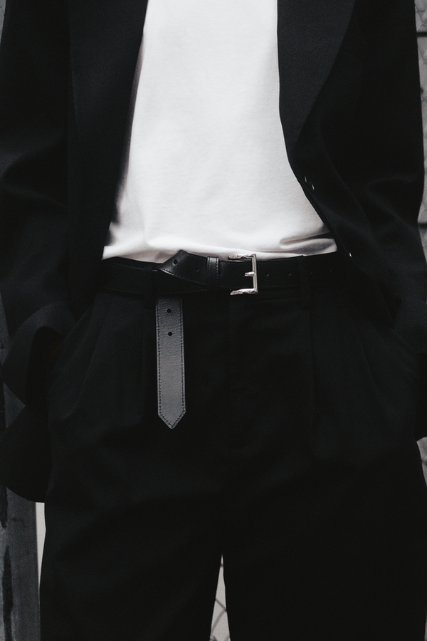 Square Buckle Belt Black