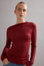 Beau Merino Knit Top Maroon