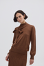 Jacqueline Bow Sweater Walnut Melange