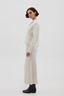 Heart Cable Button Neck Cream
