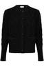 Heart Cable Cardi Black