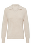 Collar V Neck Sweater Oat Melange