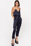 The Racer Charmeuse Cami  Navy