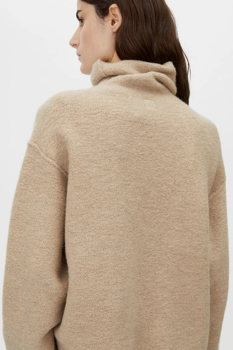 Rohan Knit Funnel Neck Sweater Oatmeal Melange