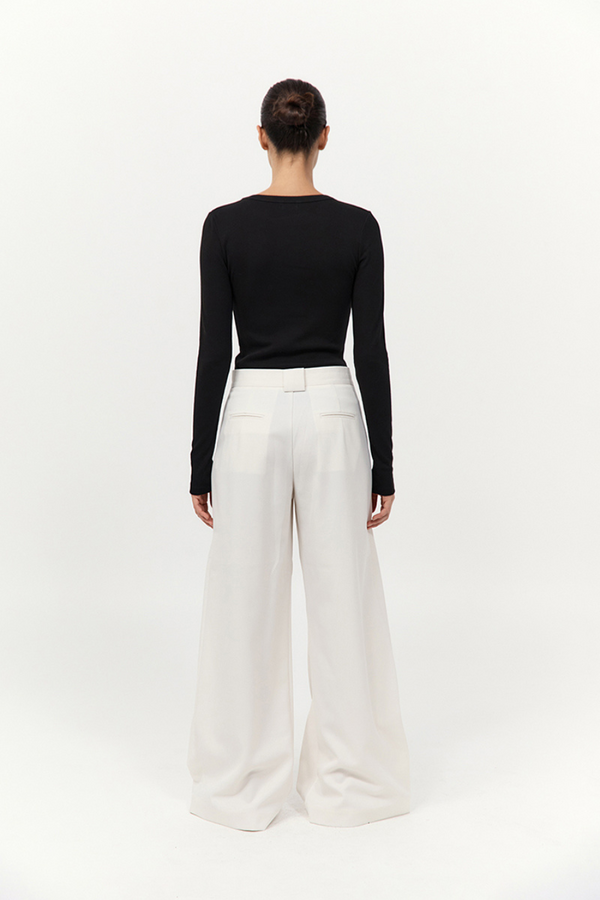 Organic Cotton Long Sleeve Top Jet Black