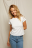 April Raglan Baby Tee White
