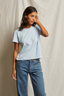 Harley Cotton Boxy Crew Tee Sky Blue