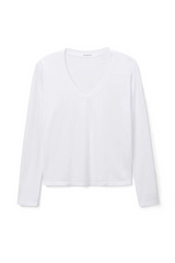 Jimi Long Sleeve V-Neck White