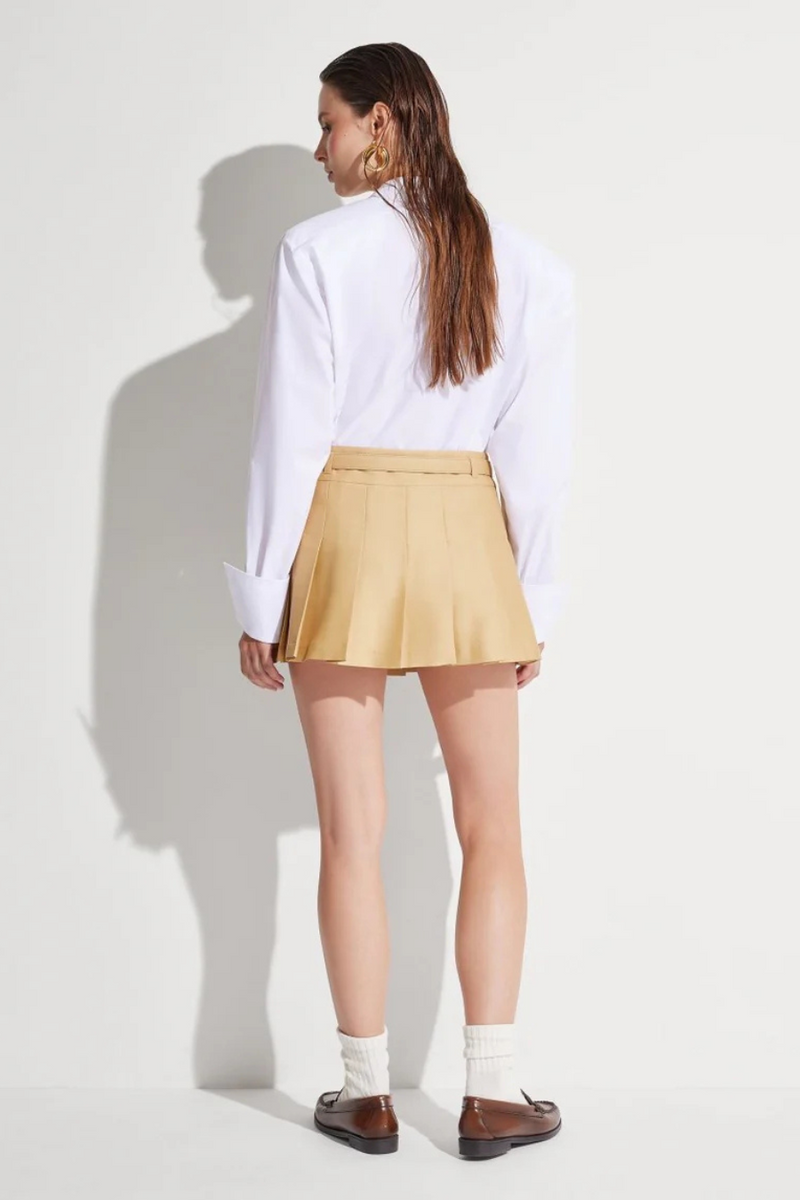 Flora Mini Skirt Beige