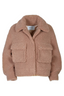 Emery Faux Fur Bomber Hazelnut