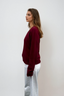 Jessie V-Neck Sweater Burgundy