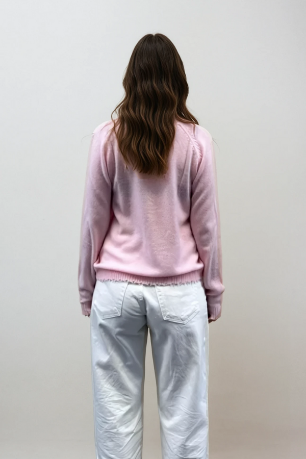 Jessie V-Neck Sweater Pink