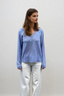 Jessie V-Neck Sweater Blue