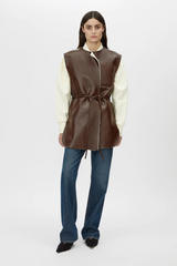 Oswald Reversible Shearling Vest Chicory