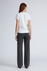 Ombre Stud Tee White
