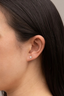 Stella Earrings Silver With White Zircon