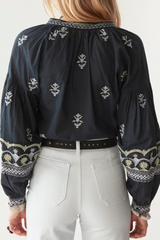 Chandra Blouse Midnight Wash