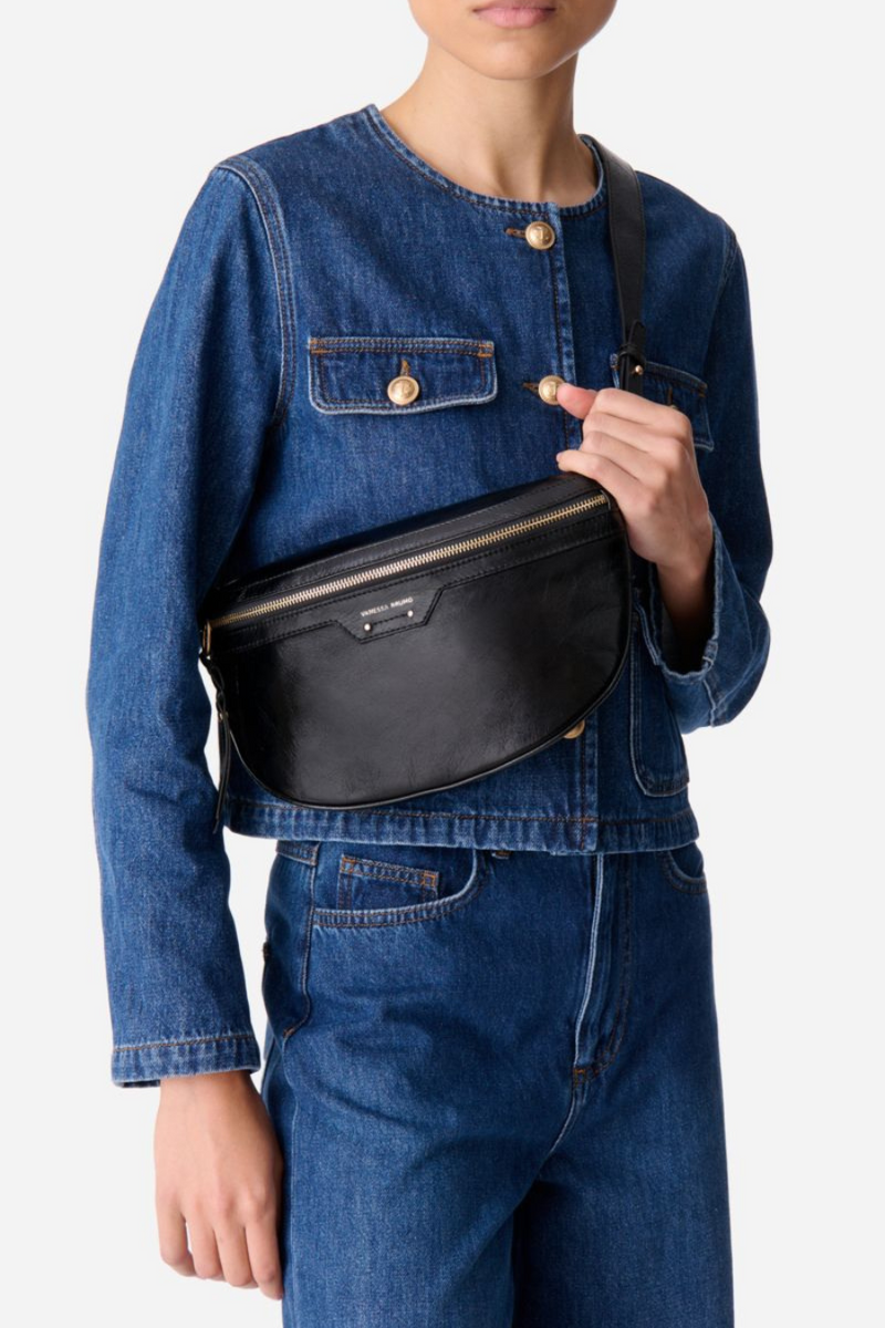 Leather Bum Bag Noir