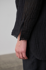 Relaxed Linen Shirt Black